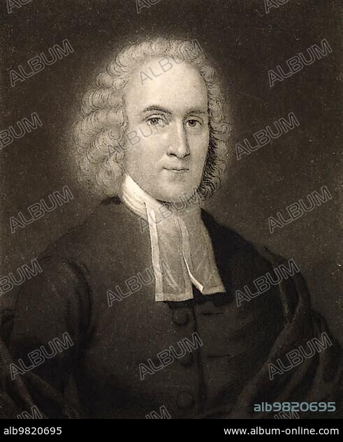 Jonathan Edwards (5 October 1703-22 March 1758) was a British Congregationalist preacher; missionary and an important figure in the revival movement of the First Great Awakening; Historical; digitally restored reproduction of a historical original.