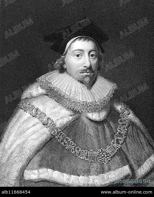 Edward Coke (1552-1634) on engraving from the 1800s. English jurist and Member of Parliament. Engraved by J.Pofselwhite and published in London by Charles Knight, Ludgate Street.