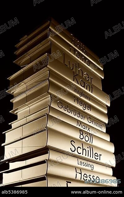 Sculpture Modern Book Printing, Berlin, Germany, Europe.