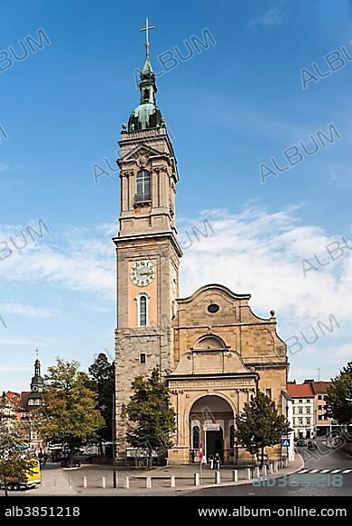 St. George’s Church on the market square, Preacher's Church of Martin Luther, Eisenach, Thuringia, Germany, Europe.