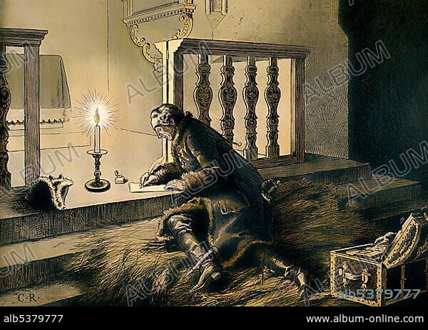 After the Battle of Torgau on 3 November 1760, the last major battle in the Seven Years' War, Frederick II or Frederick the Great, 1712 - 1786, King of Prussia and Elector of Brandenburg from the royal house of Hohenzollern, historical painting from the 19th century.