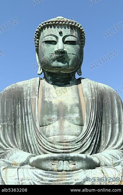 Daibutsu, Great Buddha statue at Kotoku-in temple, Kamakura, Kanagawa Prefecture, Japan, Asia.
