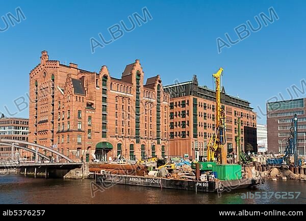 Construction site at the Maritime Museum in Hamburg's HafenCity, Hamburg, Germany, Europe.
