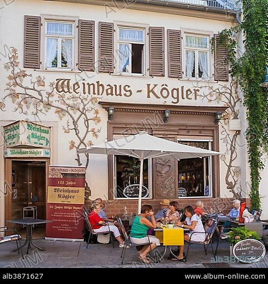 Weinhaus Koegler winehouse, Wiesbaden, Hesse, Germany, Europe.