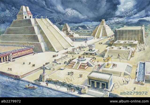 Aztec Civilization, 15th century - Mexico. Reconstructed