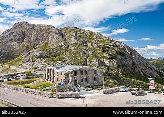 First World War Museum in the former Tre Sassi Fort, Valparola Pass, Cortina d'Ampezzo, Veneto, Dolomites, Italy, Europe.