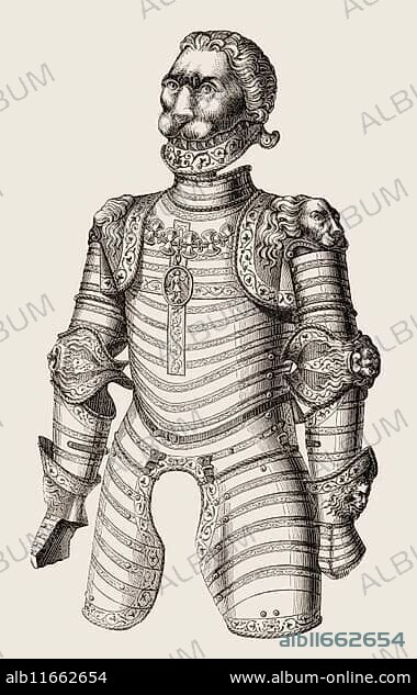 The armour with lions, probably belonged to Francis I, parade armour, 15th century.