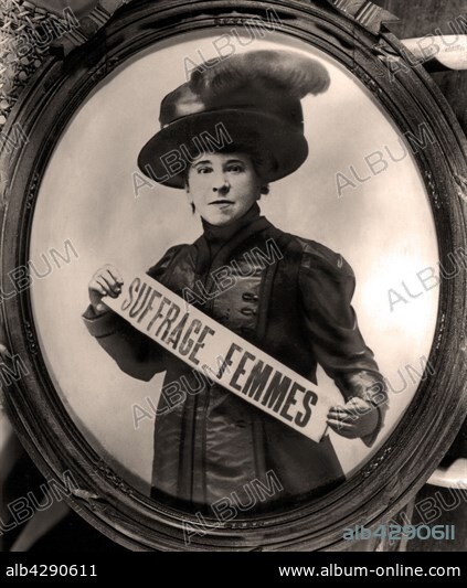 Hubertine Auclert (1848-1914), suffragette. France. Early 20th century. Paris, Bibliothèque Marguerite Durand.