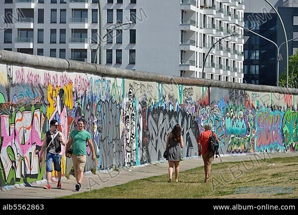 Backside, East Side Gallery, Mühlenstraße, Friedrichshain, Berlin, Germany, Europe.