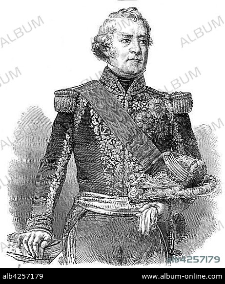 Ange Rene Armand, Baron de Mackau, 17 February 1788, 13 May 1855, was a French naval officer and politician, woodcut, France, Europe.