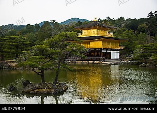 Kinkaku-ji or Golden Pavilion, Buddhist temple, Kyoto, Japan, Asia.