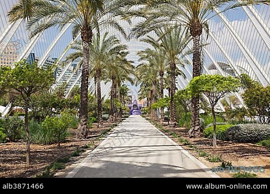 The City of Arts and Sciences, L'Umbracle, Valencia, Spain, Europe.