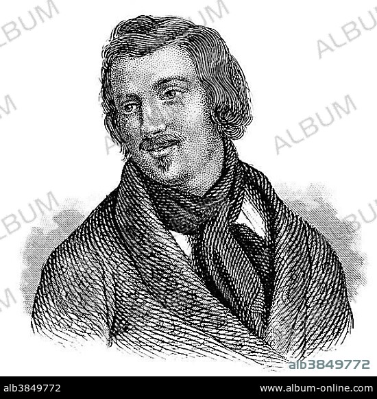 Portrait of Honoré de Balzac, 1799 - 1850, French writer.