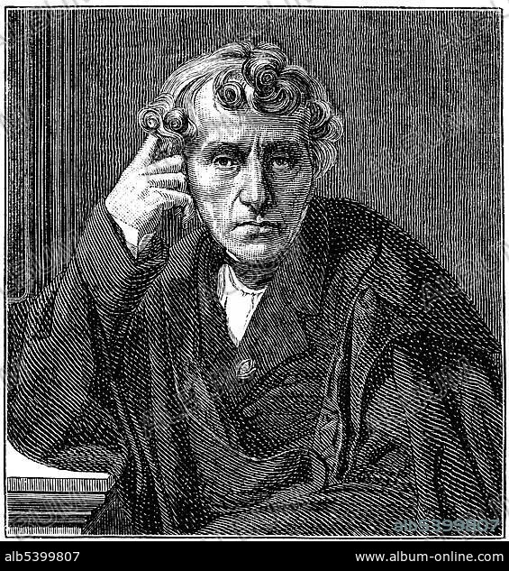 Historical drawing, portrait of Luigi Carlo Zenobio Salvatore Maria Cherubini, 1760-1842, Italian composer.