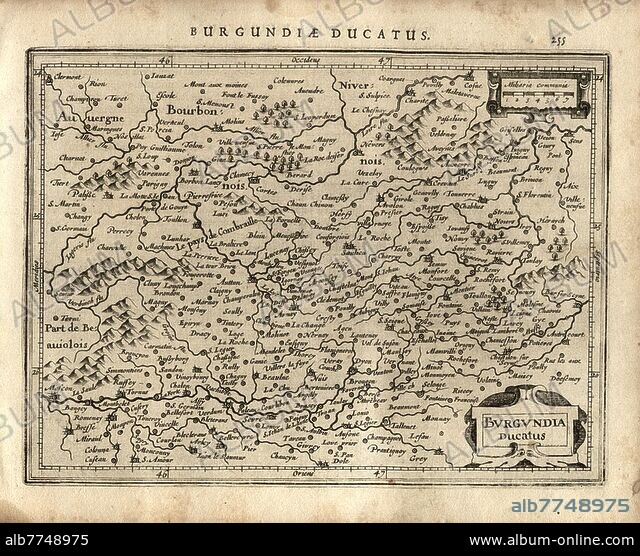 Burgundy Duchy, Map of Burgundy in France, Fig. 54, p. 255, Gerhard ...
