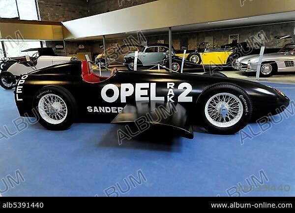 Opel RAK 2, model built 1928, Deutsches Automuseum Langenburg, German Car Museum, Langenburg, Baden-Wuerttemberg, Germany, Europe.