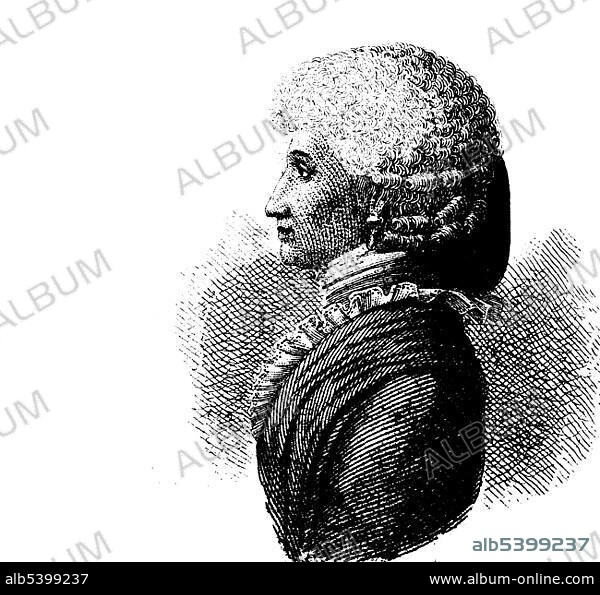 Hair fashion: women's hair style in 1800, historical illustration.