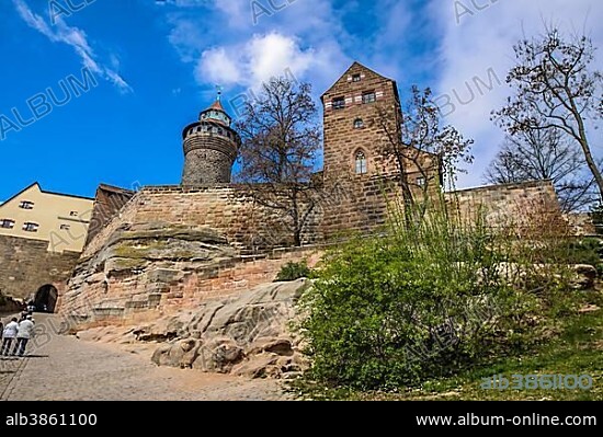 Imperial Castle, Nuremberg, Middle Franconia, Bavaria, Germany, Europe.
