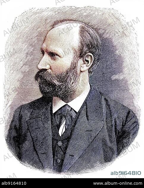 Heinrich Wilhelm Gottfried von Waldeyer-Hartz, 6 October 1836, 23 January 1921, German anatomist, famous for consolidating the neuron theory for the organisation of the nervous system and for naming the chromosome, professor and physician, digitally restored reproduction of a 19th century original, exact original date not known.