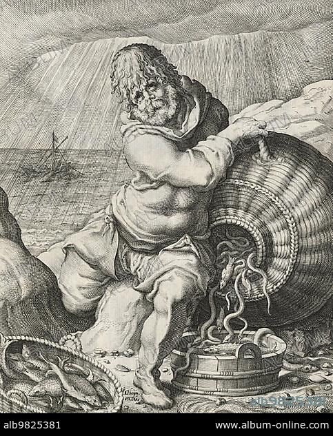 Phlegmaticus; Phlegmatic; The four temperaments; the four different temperaments; documented on human types. The four temperaments are the sanguine; the choleric; the phlegmatic and the melancholic temperament; 1767; Germany; Historical; digitally restored reproduction from a 19th century original; Europe.