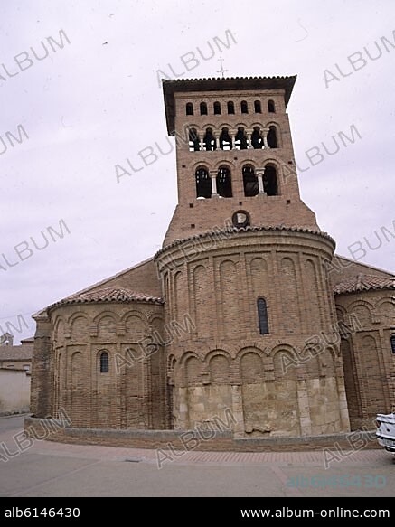 AUTOR LIBRE 01307. IGLESIA DE SAN TIRSO ROMANICA MUDEJAR - SIGLO XII - ABSIDE Y TORRE.