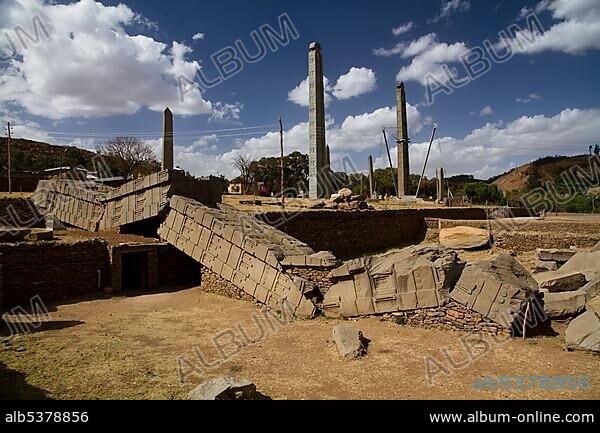 The Great Stele, Main Stelae Field, Aksum, Ethiopia, Africa.