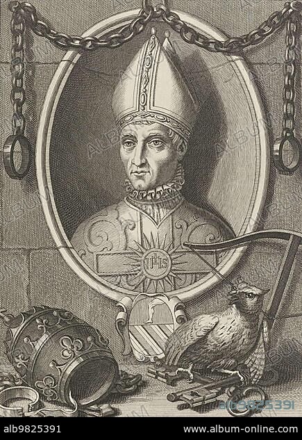 John XXIII (c. 1370 to 22 December 1419); born Baldassare Cossa; served as antipope from 1410 to 1415; Historical; digitally restored reproduction from a 19th century original.