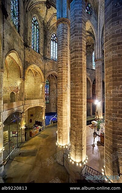 Barcelona. Catalonia. Spain. The church of Santa Maria del Mar (Saint Mary of the sea).