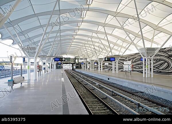 Munich, GER, 12. Oct. 2005 - The new underground station Froettmaning provides direct access to Munich Allianz-Arena.