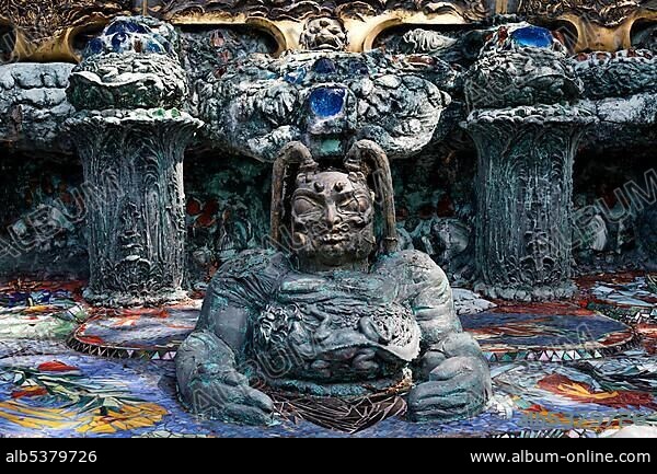 Nymphaeum Omega fountain, Ernst Fuchs Museum, former mansion of architect Otto Wagner, Vienna, Austria, Europe