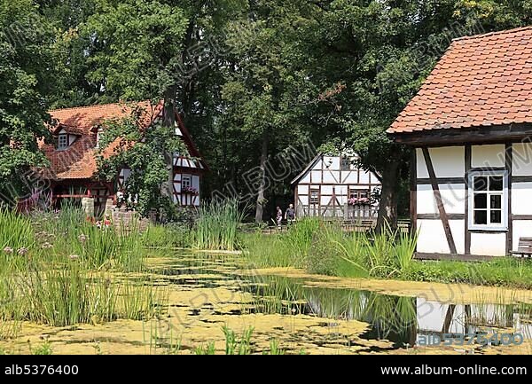 The Hennebergisches Freilichtmuseum open-air-museum near the monastery of Vessra, Hildburghausen district, Thuringia, Germany, Europe.