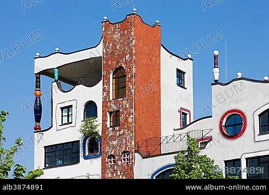 Luther-Melanchthon-Gymnasium, designed by Friedensreich Hundertwasser, Lutherstadt Wittenberg, Saxony-Anhalt, Germany, Europe.
