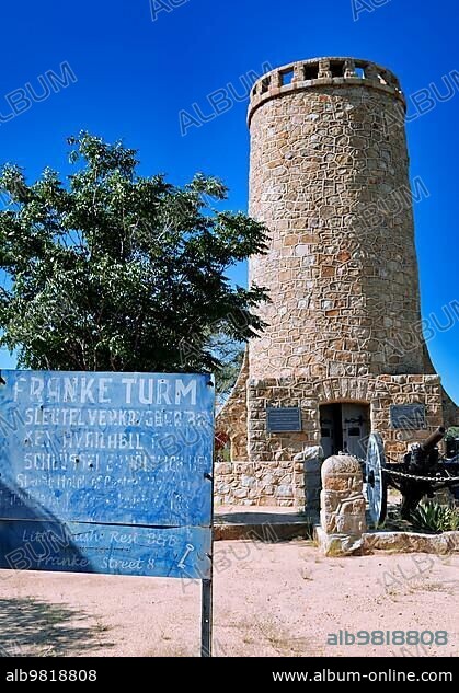 Der historische Franke-Turm in Omaruru; Namibia; ein nationales Denkmal; Africa.