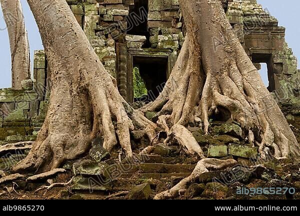 Preah Palilay Temple inside Angkor Thom, Cambodia, Asia.