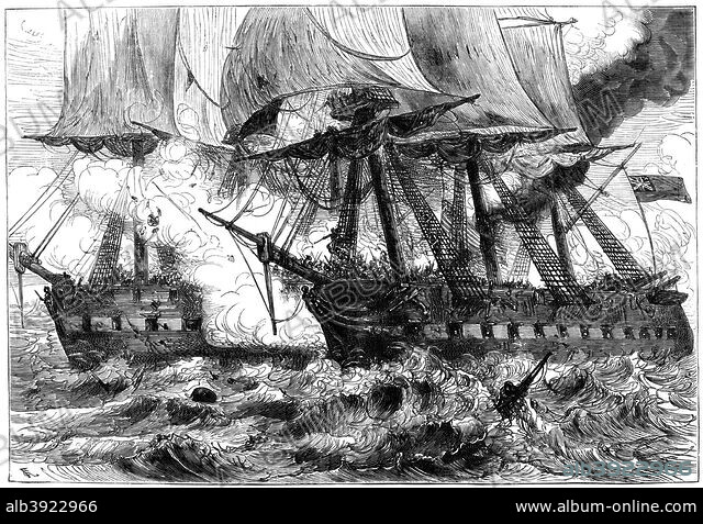 Fight between USS 'Chesapeake' and HMS 'Shannon', 1813 (c1880). Artist