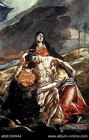 EL GRECO. VIRGEN DE LAS ANGUSTIAS - ANTES DE 1570 - EPOCA ITALIANA - MANIERISMO.