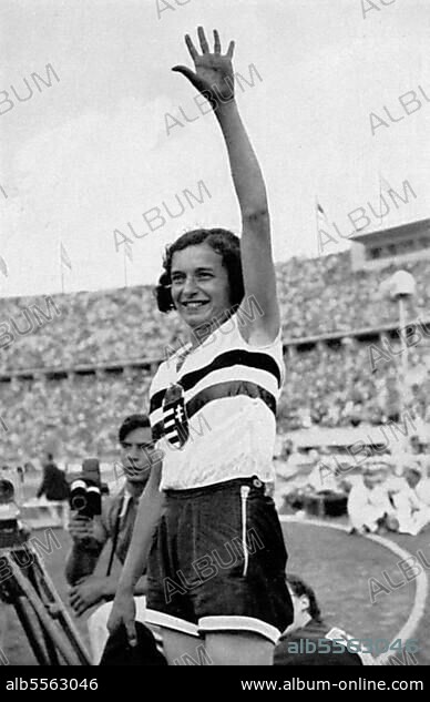 Ibolya Czak from Hungary won the gold medal in the high jump, Olympic victory, gold medal.