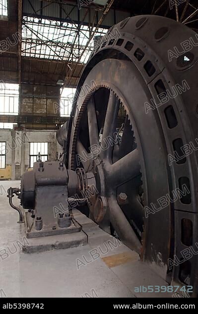Large Gas Engine of 1914, Heinrichshuette Ironworks, Museum of Iron and Steel with the oldest preserved blast furnace in the region, Hattingen, North Rhine-Westphalia, Germany, Europe.