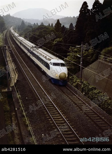 The Shinkansen, Japanese high-speed train, series 200, in service from 1982 to 2013 in Japan.. 1982.