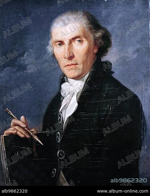 Joseph Johann Kauffmann (27 February 1707 - 11 January 1782) was an 18th century Austrian painter, Painting by his daughter Angelika Kauffmann, Historic, digitally restored reproduction from a 19th century original.