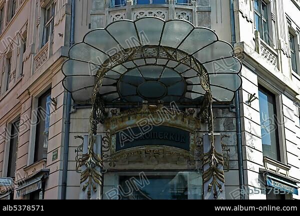 Centromerkur building, first departement store of Ljubljana, Slovenia, Europe.