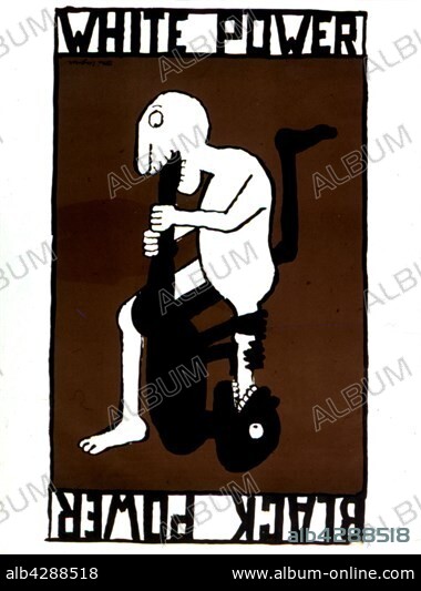 Poster by Tomi Ungerer, 'White power, Black power'. 1967. United States. Washington. Library of Congress.