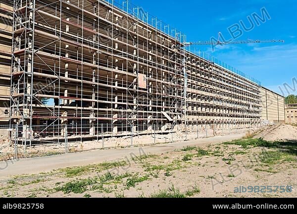 Construction site of the old National Socialist German Reich beach resort Prora; on the island Ruegen.