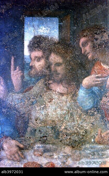 The Last Supper' (detail), 1495-1498. Artist: Leonardo da Vinci