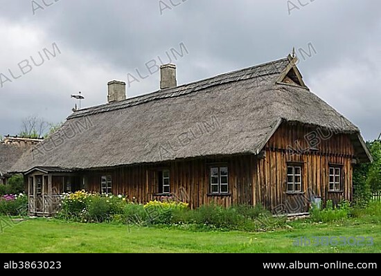 House in the old fishing village of Kurzeme, open-air museum, Bergi, Riga, Rigas pilseta, Latvia, Europe.