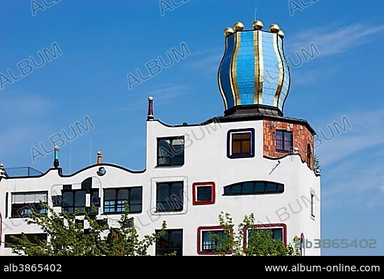 Luther-Melanchthon-Gymnasium, designed by Friedensreich Hundertwasser, Lutherstadt Wittenberg, Saxony-Anhalt, Germany, Europe.