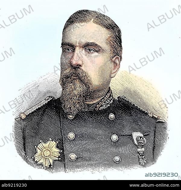 Auguste-Alexandre Ducrot, 1817, 1882, was a French general. Ducrot served in Algeria, in the Italian campaign of 1859 and as a division commander in the Franco-Prussian War, Situation from the time of the Franco-Prussian War, 1870-1871, Historical, digitally restored reproduction from a 19th century original.
