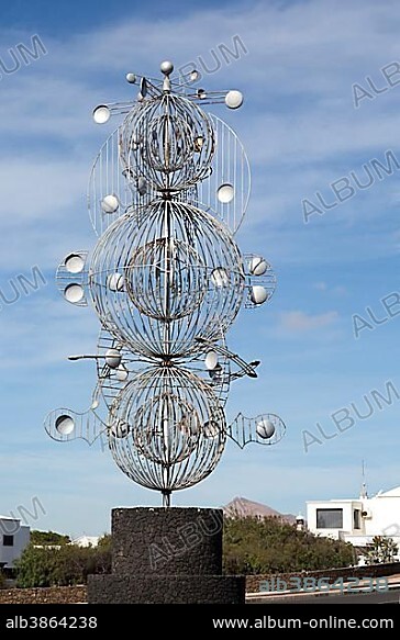 CÉSAR MANRIQUE. Wind toy, wind mobile, sculpture by César Manrique, Tahiche, Lanzarote, Canary Islands, Spain, Europe.
