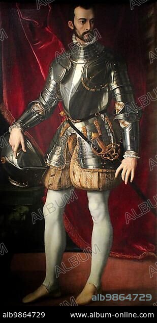 Francesco de' Medici, Francis I (25 March 1541 to 19 October 1587) of the Medici family was Grand Duke of Tuscany from 21 April 1574 to 17 October 1587, Historical, digitally restored reproduction from a 19th century original.