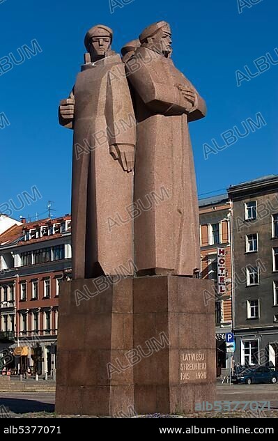 Monument for the Latviesu Strelnieki, Latvian Riflemen, Riga, Latvia, Baltic States, PublicGround, Europe.
